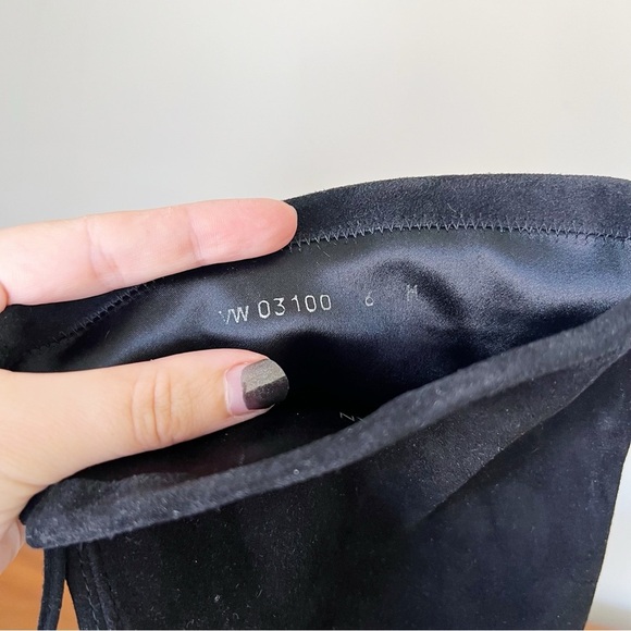 Stuart Weitzman • Highland Boot over the knee thigh high black suede heeled - Picture 6 of 13